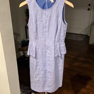 Peplum linen dress